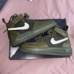 Air force 1 high top workboot dark green